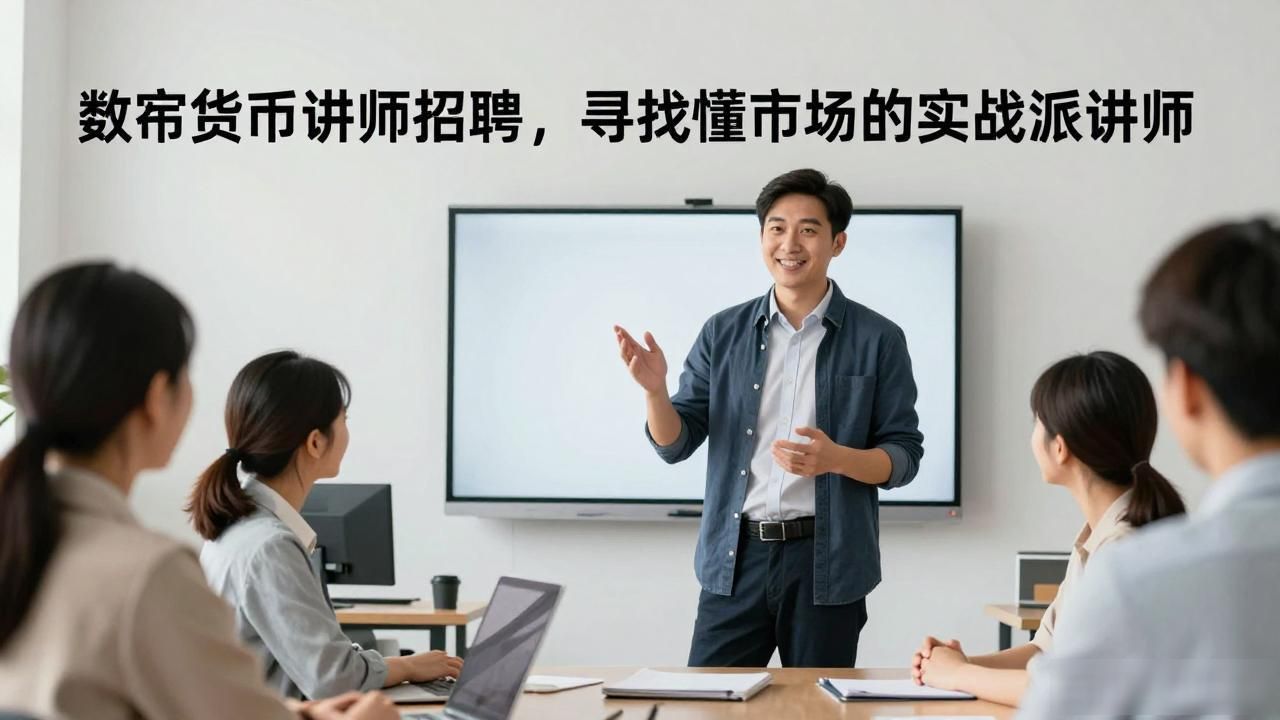 数字货币讲师招聘，寻找懂市场的实战派讲师