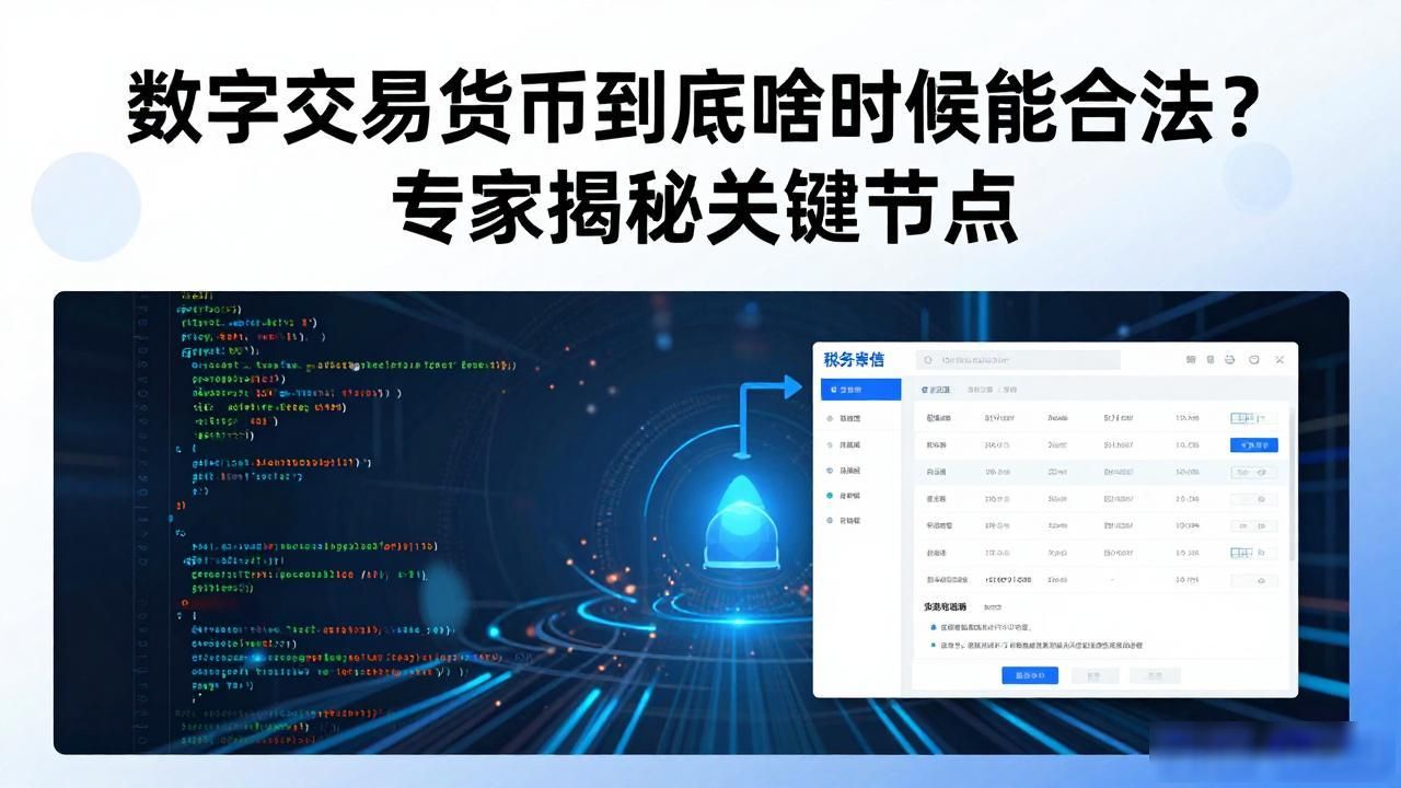 数字交易货币到底啥时候能合法？专家揭秘关键节点